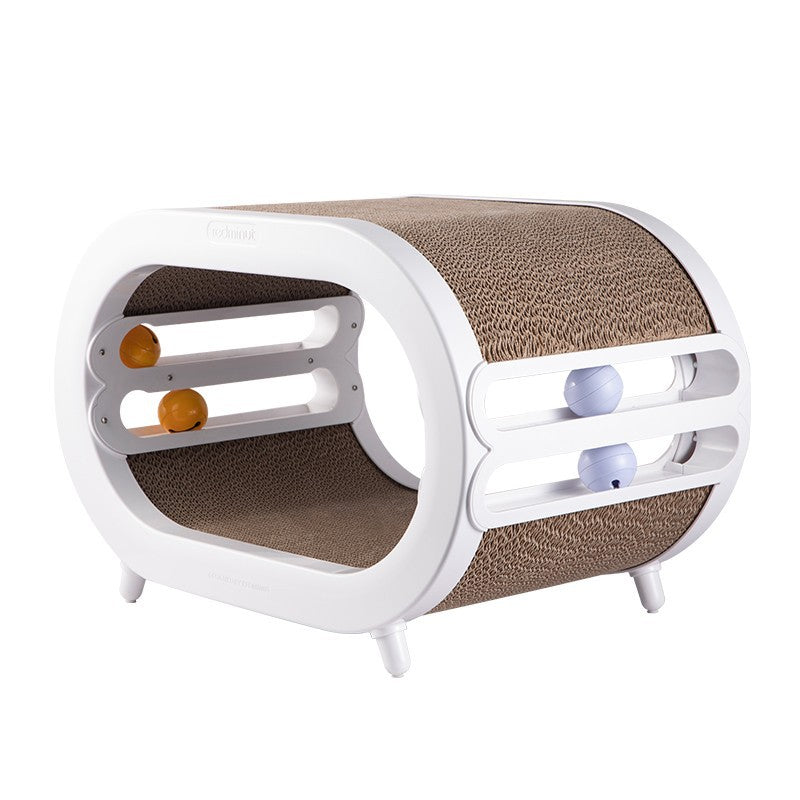 Discover the Chamfered Pet Scratch Board Nest Villa Toy