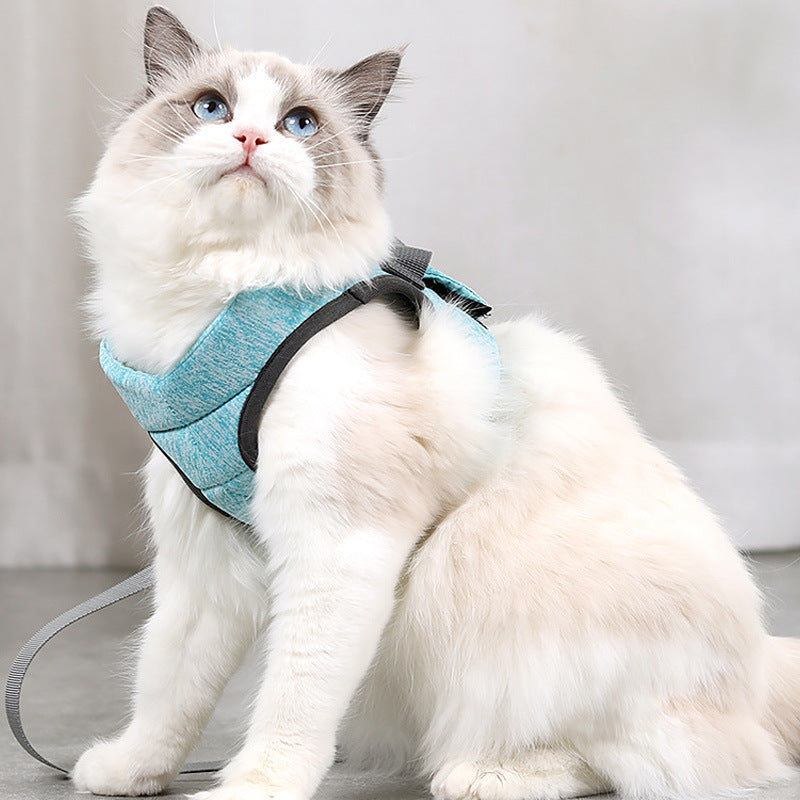 Elevate Your Cat's Outdoor Experience with Our Breathable Lightweight Pet Lace Chest Strap